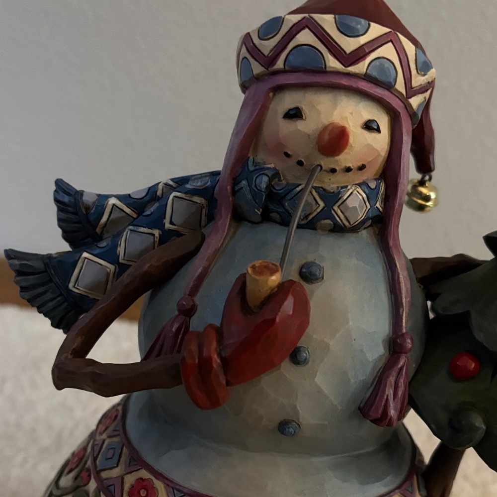 Jim Shore “ Be Cool” Festive Snowman with Tree - Picture 3 of 12